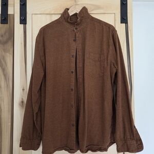 Amazon Essentials Men's Casual Button Down Shirt - Dark Brown